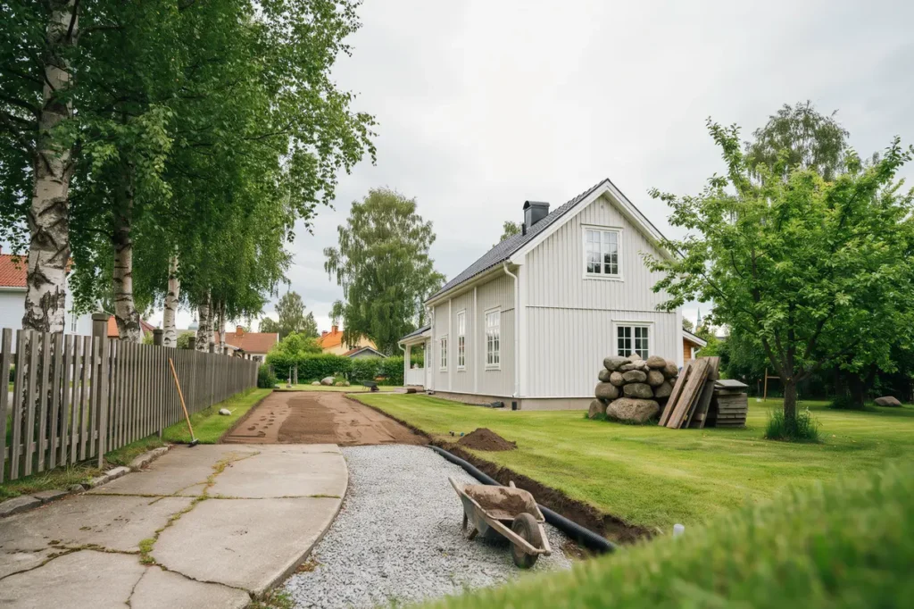 semestertid p tomten juli r r tt l ge f r att s kra marken inf r h stens regn och belastning