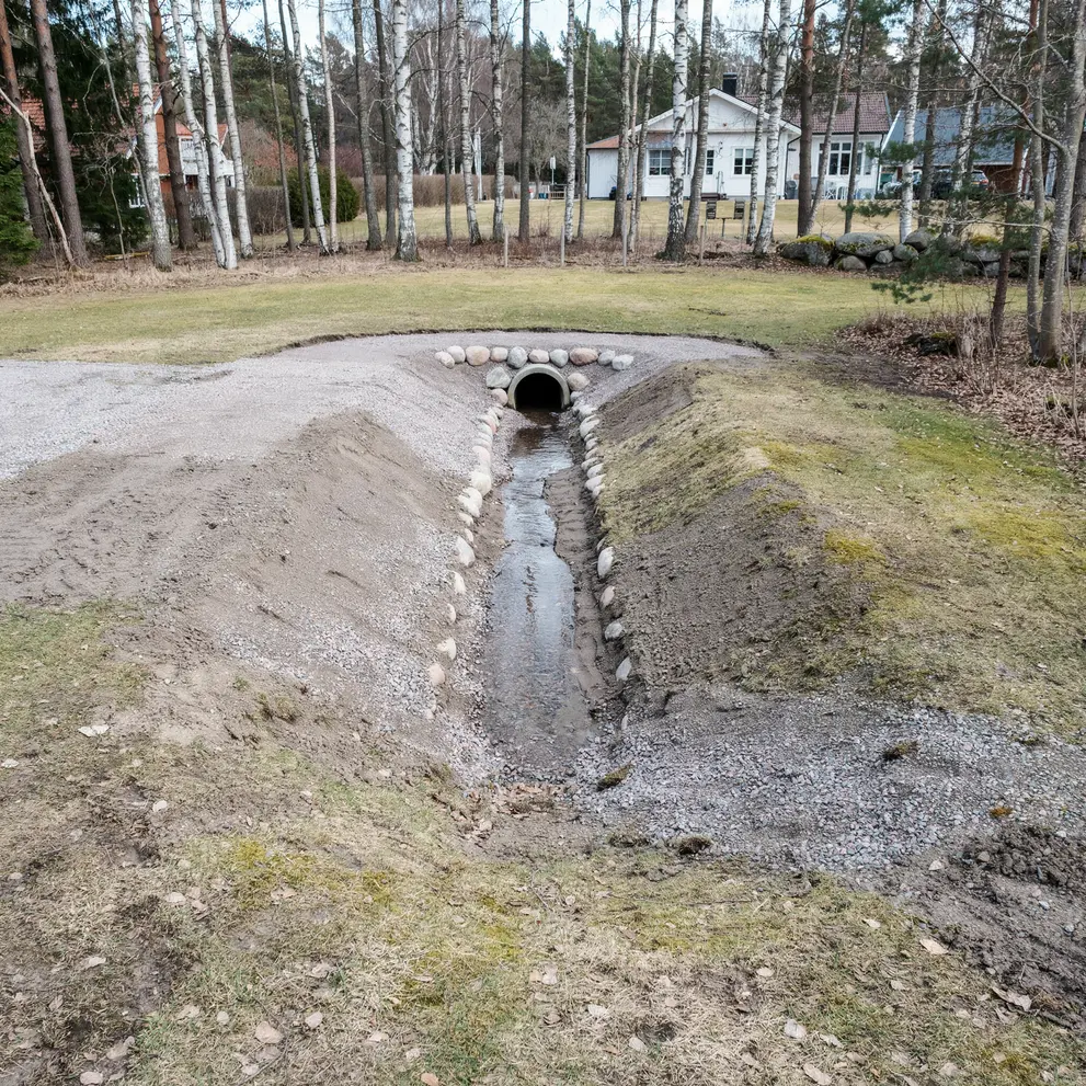 dikning dikesrensning markavvattning ekero stockholm